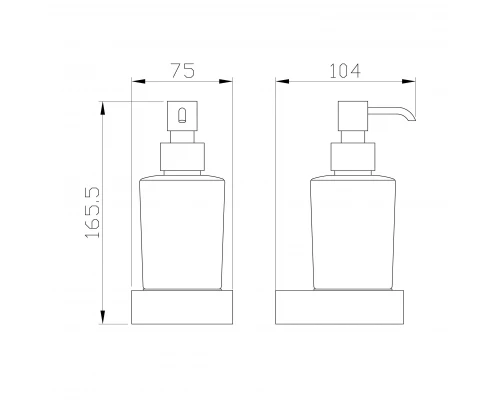 Дозатор мыла WONZON & WOGHAND, Хром (WW-9533)