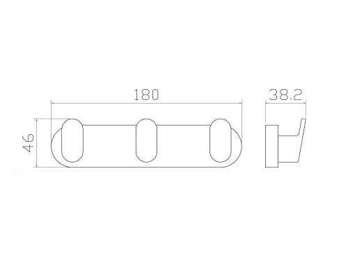 Вешалка с 3 крючками для ванной WONZON & WOGHAND CARBON, Черный (WW-7735)