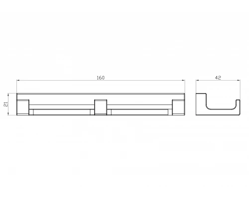 Вешалка с 3 крючками для ванной WONZON & WOGHAND ECLIPSE, Хром (WW-9135)