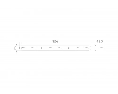 Вешалка с 3 крючками для ванной WONZON & WOGHAND PORTO, Хром (WW-1503)