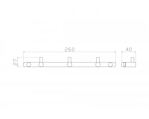 Вешалка с 3 крючками для ванной WONZON & WOGHAND, Хром (WW-9380-3)
