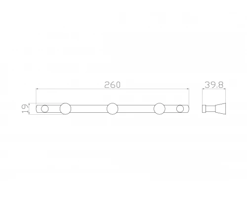 Вешалка с 3 крючками для ванной WONZON & WOGHAND, Хром (WW-9381-3)