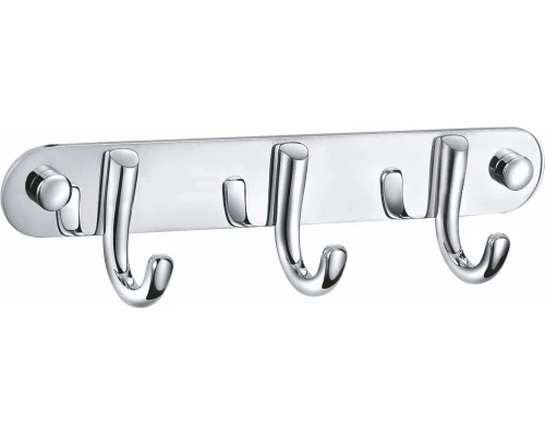 Вешалка с 3 крючками для ванной WONZON & WOGHAND, Хром (WW-9384-3)