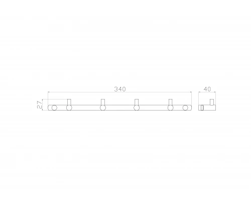 Вешалка с 4 крючками для ванной WONZON & WOGHAND, Хром (WW-9380-4)