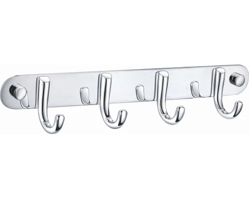 Вешалка с 4 крючками для ванной WONZON & WOGHAND, Хром (WW-9384-4)