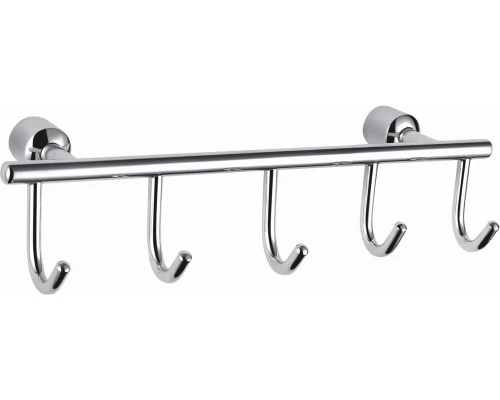 Вешалка с 5 крючками для ванной WONZON & WOGHAND, Хром (WW-9382-5)
