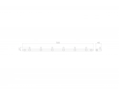 Вешалка с 6 крючками для ванной WONZON & WOGHAND, Хром (WW-9380-6)