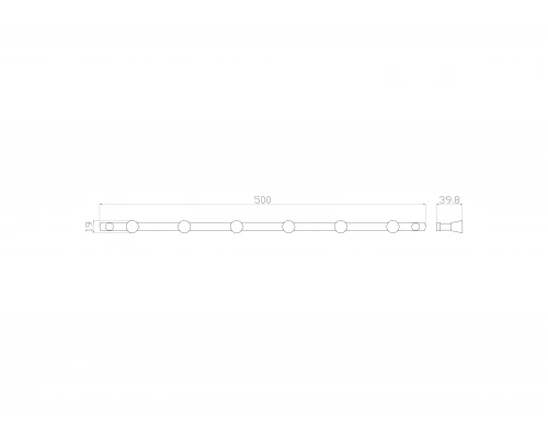 Вешалка с 6 крючками для ванной WONZON & WOGHAND, Хром (WW-9381-6)