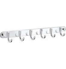 Вешалка с 6 крючками для ванной WONZON & WOGHAND, Хром (WW-9384-6)