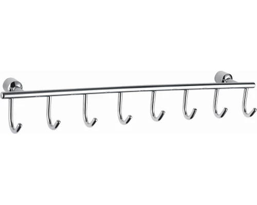 Вешалка с 8 крючками для ванной WONZON & WOGHAND, Хром (WW-9382-8)