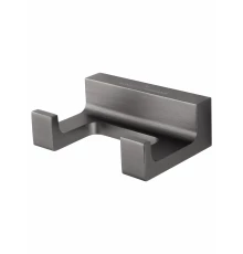 Двойной крючок для ванной WONZON & WOGHAND ECLIPSE, Темный графит (WW-9125-GM)