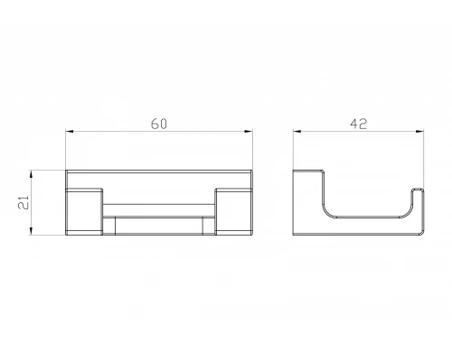 Двойной крючок для ванной WONZON & WOGHAND ECLIPSE, Черный (WW-9125-BL)