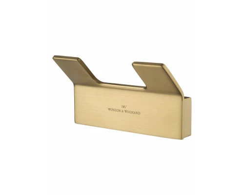 Двойной крючок для ванной WONZON & WOGHAND LOTTE, Брашированное золото (WW-8325-BG)