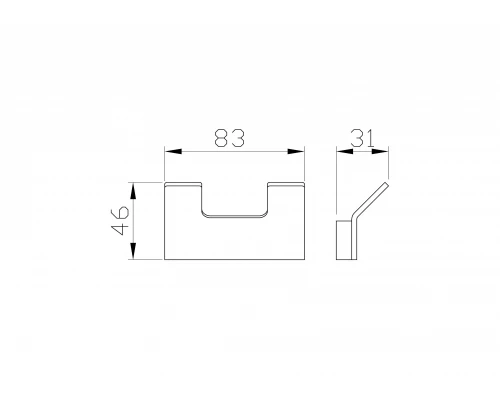 Двойной крючок для ванной WONZON & WOGHAND LOTTE, Брашированное золото (WW-8325-BG)
