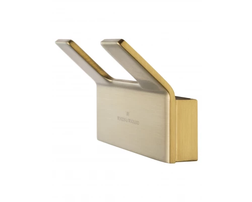 Двойной крючок для ванной WONZON & WOGHAND LOTTE, Брашированное золото (WW-8325-BG)