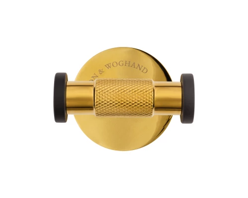 Двойной крючок для ванной WONZON & WOGHAND MAJESTIC, Черный/Золото (WW-9225)