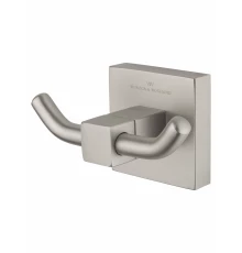 Двойной крючок для ванной WONZON & WOGHAND POLO, Брашированный никель (WW-8925-BN)