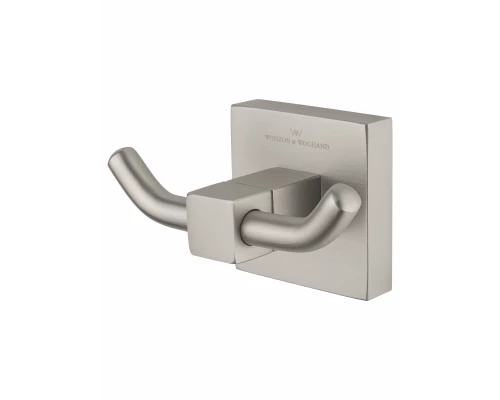 Двойной крючок для ванной WONZON & WOGHAND POLO, Брашированный никель (WW-8925-BN)