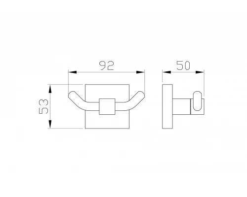 Двойной крючок для ванной WONZON & WOGHAND POLO, Темное золото (WW-8925-DG)