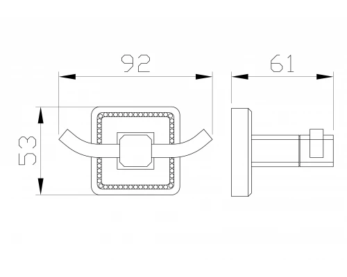 Двойной крючок для ванной WONZON & WOGHAND ROMA, Бронза (WW-7225)