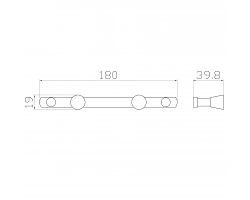 Двойной крючок для ванной WONZON & WOGHAND, Хром (WW-9381-2)