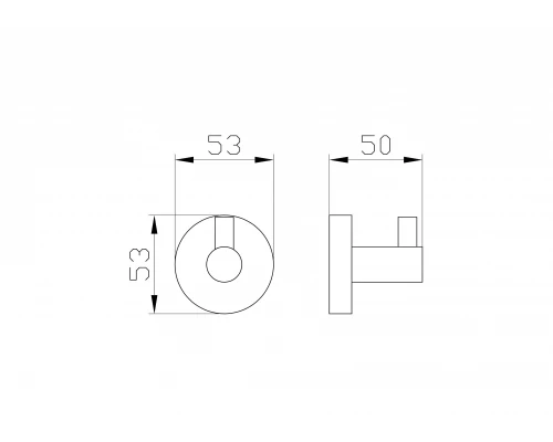 Крючок для ванной WONZON & WOGHAND EASY, Хром (WW-8105)