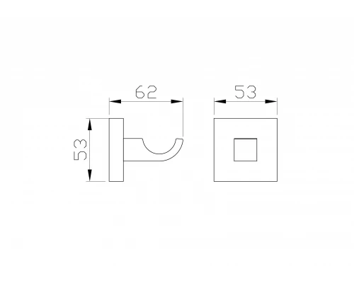 Крючок для ванной WONZON & WOGHAND POLO, Брашированный никель (WW-8915-BN)