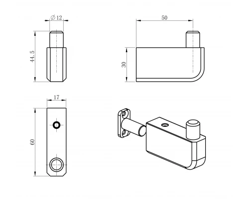 Крючок для ванной WONZON & WOGHAND, Хром (WW-V3301-CR)