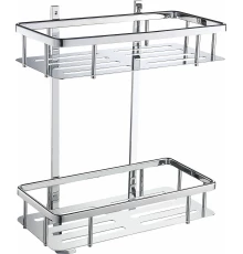 Полка для ванной 2-х ярусная WONZON & WOGHAND, Хром (WW-4141)