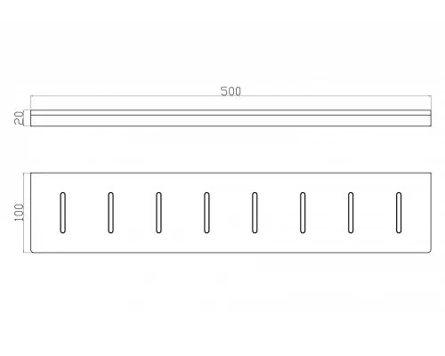 Полка для ванной WONZON & WOGHAND ECLIPSE, Глянцевое золото (WW-9127-LG)