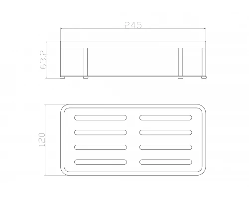 Полка для ванной WONZON & WOGHAND, Хром (WW-4131-CR)