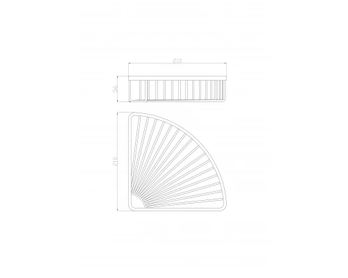 Полка для ванной угловая WONZON & WOGHAND, Хром (WW-4118)