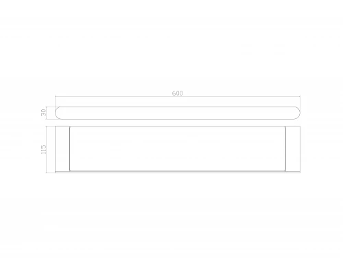 Стеклянная полка для ванной WONZON & WOGHAND CARBON, Черный (WW-7727)