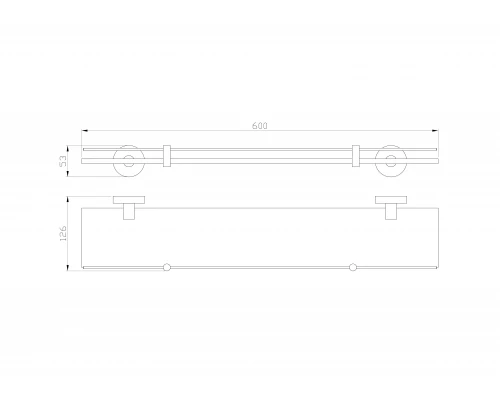 Стеклянная полка для ванной WONZON & WOGHAND EASY, Хром (WW-8127)