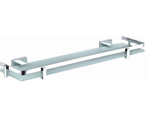 Стеклянная полка для ванной WONZON & WOGHAND FLAT, Хром (WW-9727)
