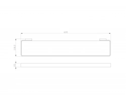 Стеклянная полка для ванной WONZON & WOGHAND LOTTE, Хром (WW-8327A)