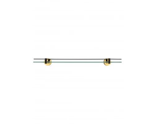 Стеклянная полка для ванной WONZON & WOGHAND MAJESTIC, Черный/Золото (WW-9227)