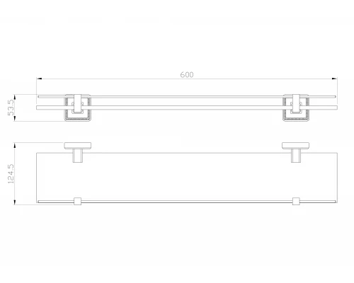 Стеклянная полка для ванной WONZON & WOGHAND ROMA, Бронза (WW-7227)