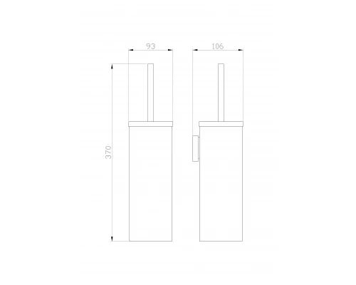 Туалетный ершик в комплекте WONZON & WOGHAND EASY, Хром (WW-8119)
