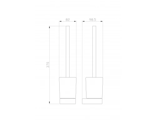 Туалетный ершик в комплекте WONZON & WOGHAND LOTTE, Хром (WW-8329)