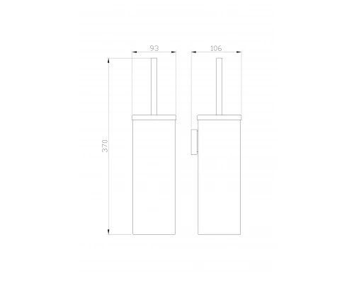 Туалетный ершик в комплекте WONZON & WOGHAND POLO, Брашированный никель (WW-8929-BN)
