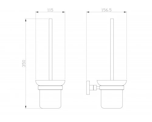 Туалетный ершик в комплекте WONZON & WOGHAND POLO, Темное золото (WW-8919-DG)