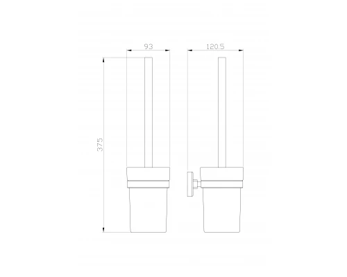 Туалетный ершик в комплекте WONZON & WOGHAND ROMA, Бронза (WW-7229)