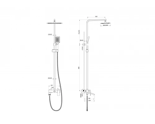 Душевая система WONZON & WOGHAND FIT, Хром (WW-88739009-CR)