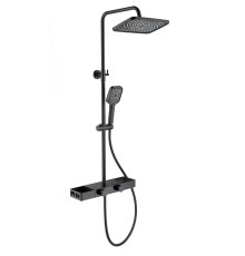 Душевая система WONZON & WOGHAND Shelf, Черный матовый (WW-B3552-MB)