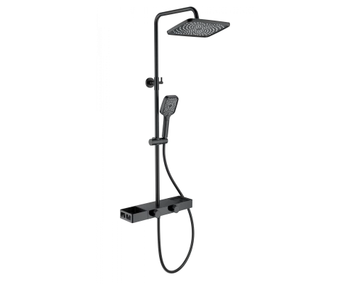 Душевая система WONZON & WOGHAND Shelf, Черный матовый (WW-B3552-MB)