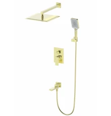 Душевая система встраиваемая WONZON & WOGHAND CUBE, Брашированное золото (WW-88939016- BG)