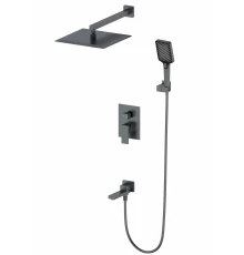 Душевая система встраиваемая WONZON & WOGHAND CUBE, Темный графит (WW-88939016-BGM)