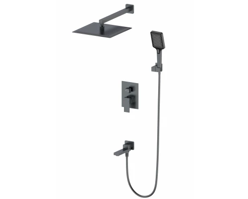 Душевая система встраиваемая WONZON & WOGHAND CUBE, Темный графит (WW-88939016-BGM)