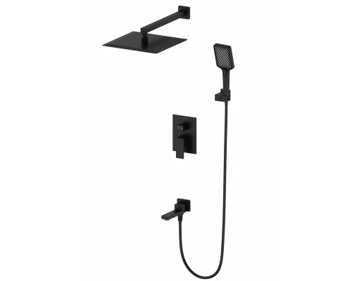 Душевая система встраиваемая WONZON & WOGHAND CUBE, Черный матовый (WW-88939016-MB)